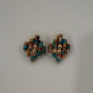 Kendra Scott Turquiose Multicolor Beaded Earrings